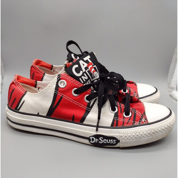 Size 5.5 - Converse Dr. Seuss x Chuck Taylor All Star Low Top Cat in the Hat LTD - Picture 1 of 6